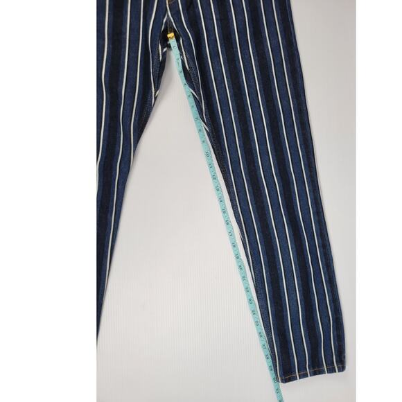 NWT Levi 512 Slim Taper Mens 32x32‎ Dark Wash Blue Striped Retro Denim Jeans - Picture 4 of 8